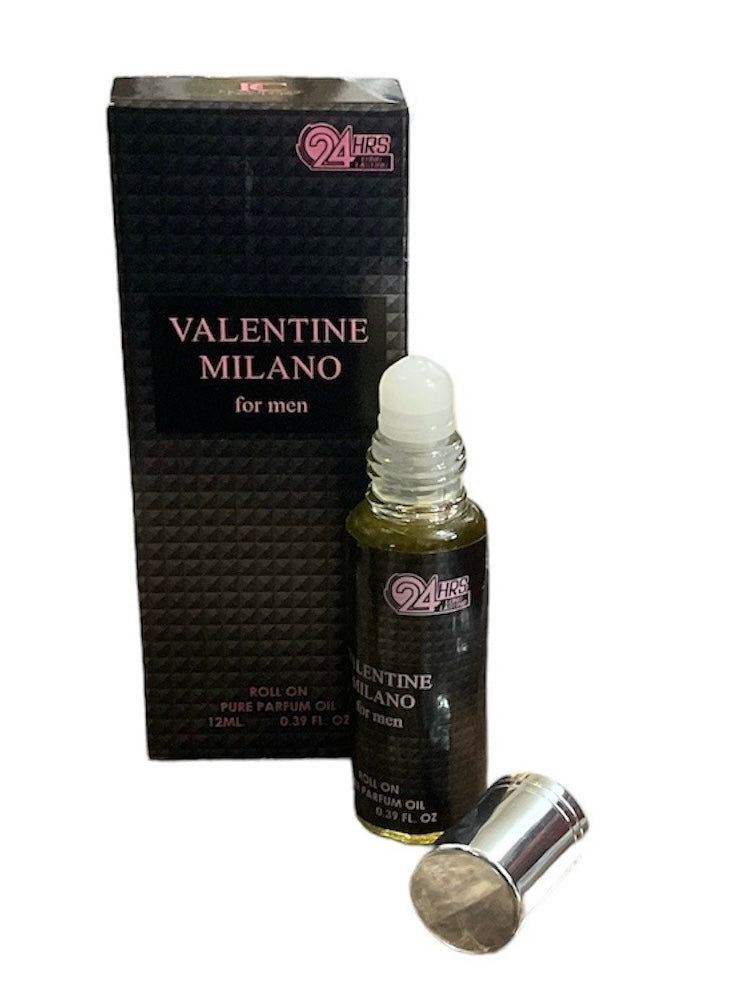 Valentine Milano for men roll on pure Perfum Oil 12ml.