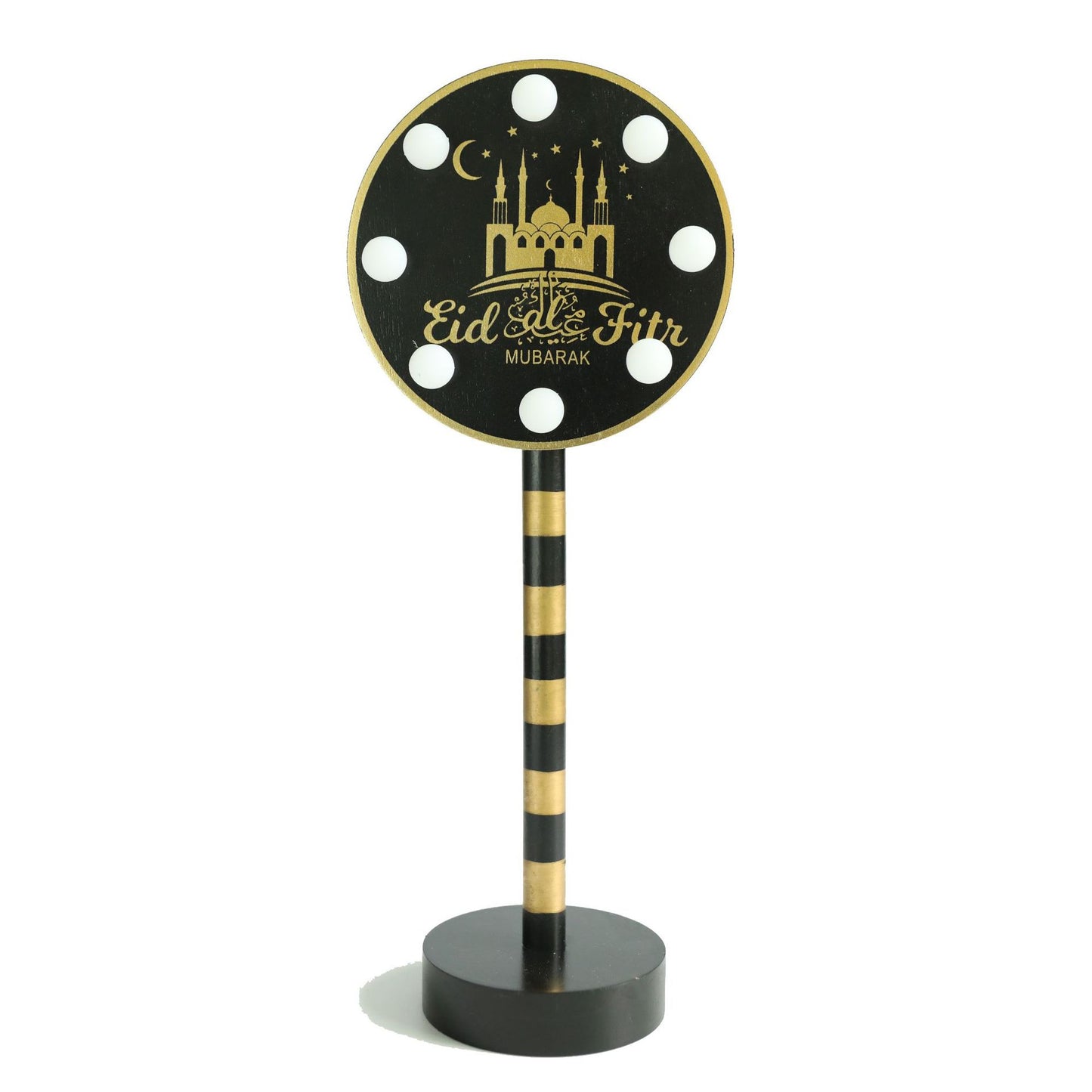 Wooden Table Lamp for Ramadan and Eid with Light