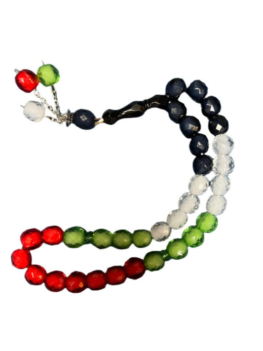 Tasbeeh with Palestine Flag Colors