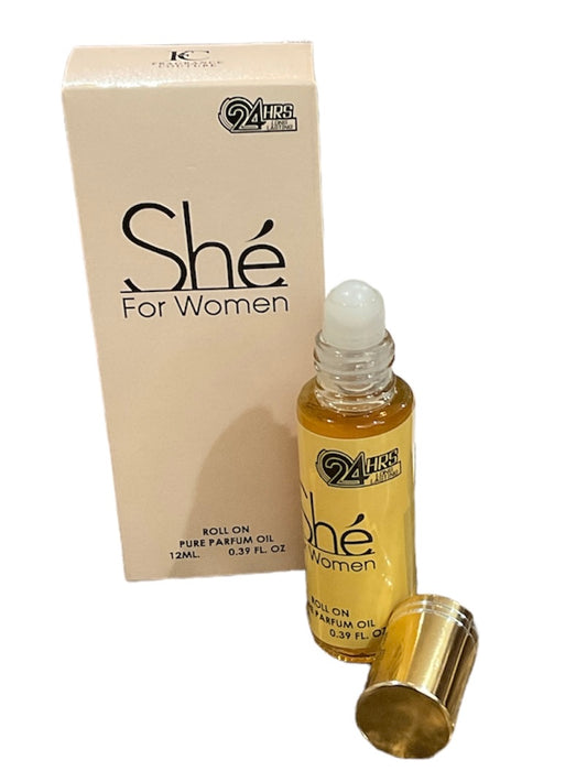 Shé for women roll on pure parfum Alcohol-Free Oil Perfume 12ml.