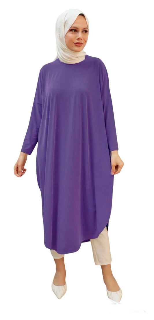 Turkish Stretchy Sporty short Abaya (Tunic) free size