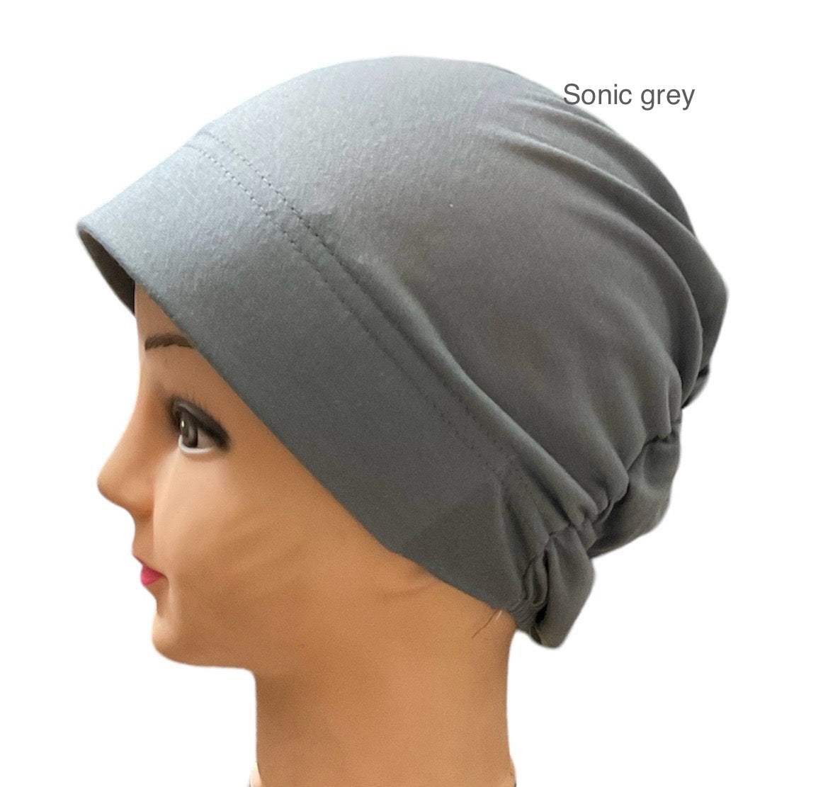 Turban Padded Under Scarf Cap / Full Bonnet cover , 100% Cotton, Hard Front Style made in Kuwait