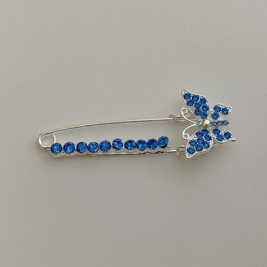 Bow Sparkle Pin Back Safety Pins Middle Eastern Boutique
