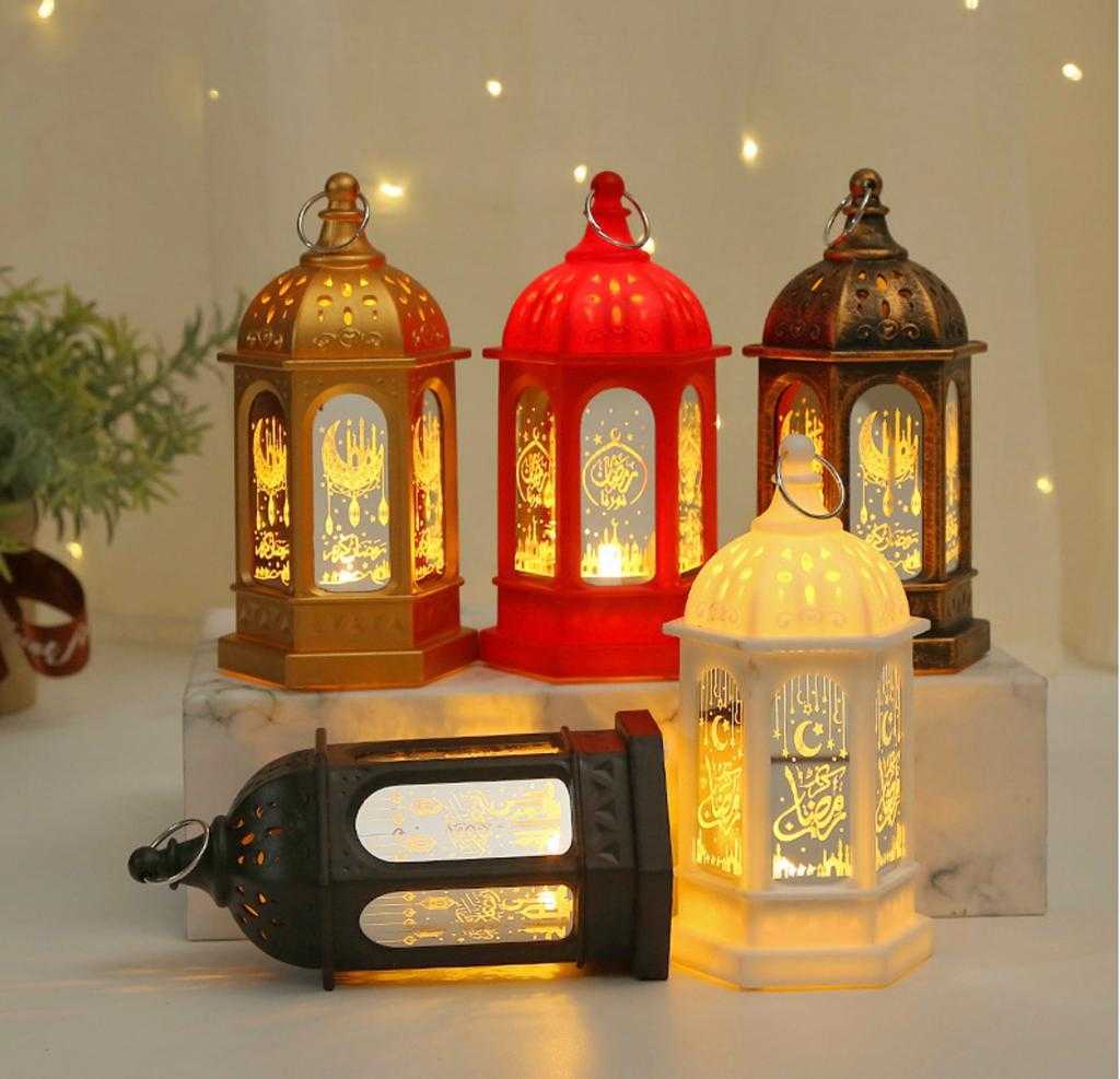 LED Ramadan Lantern Wind Lights Ramadan Decor For Home Happy EID MUBARAK Islamic Muslim Party Ramadan Kareem Gifts Eid Al Adha Middle Eastern Boutique