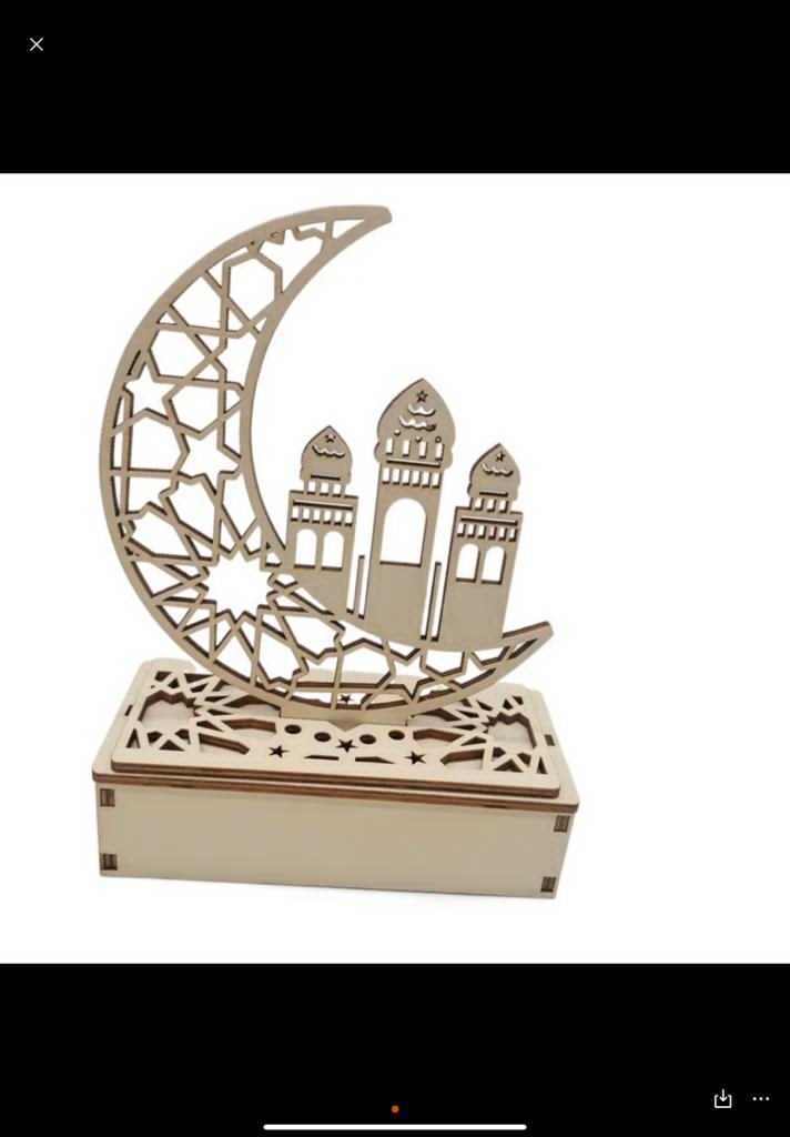 Laser Cut Ramadan and Eid Decorations Wooden Ornaments with LED Lights. 11 Styles to Choose from. Middle Eastern Boutique