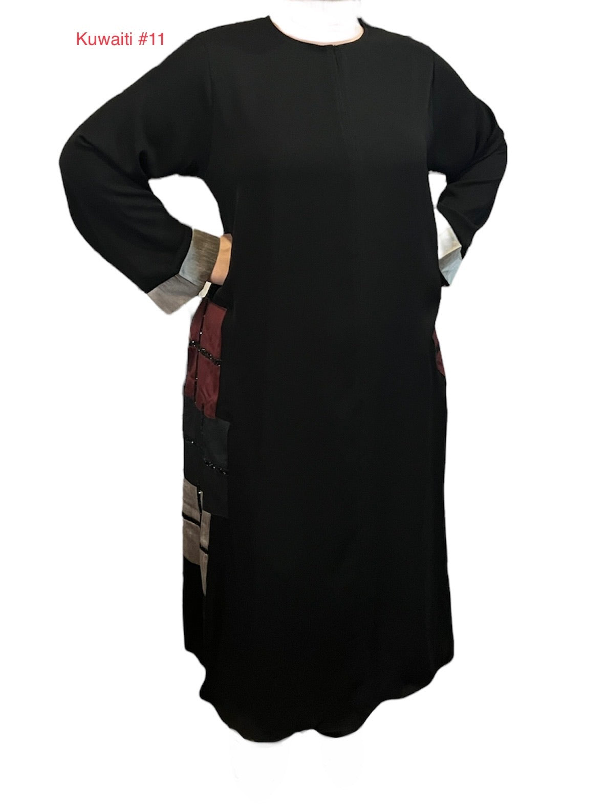 Black Kuwaiti Abayas Variants 1-16 Middle Eastern Boutique