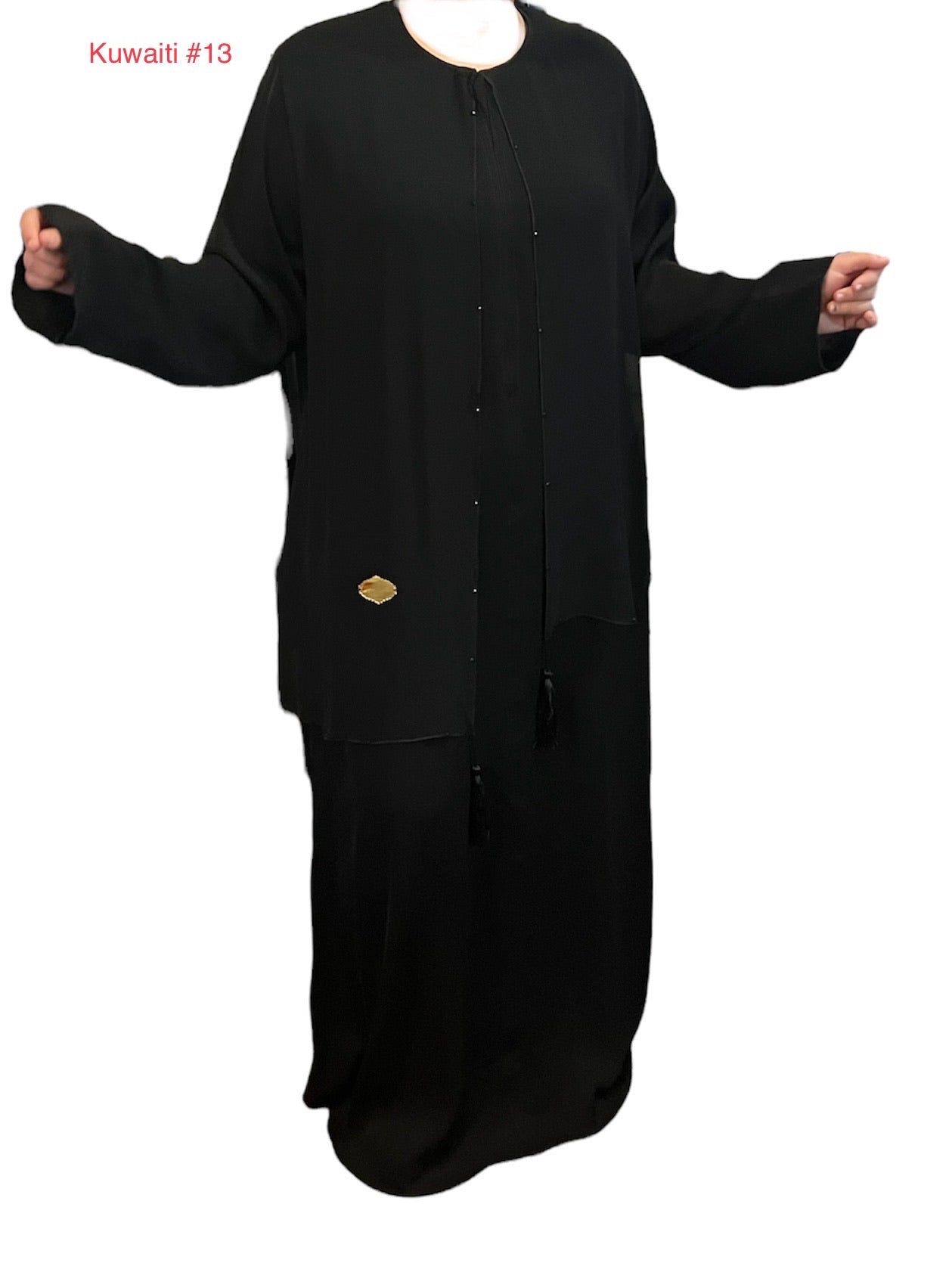 Black Kuwaiti Abayas Variants 1-16 Middle Eastern Boutique