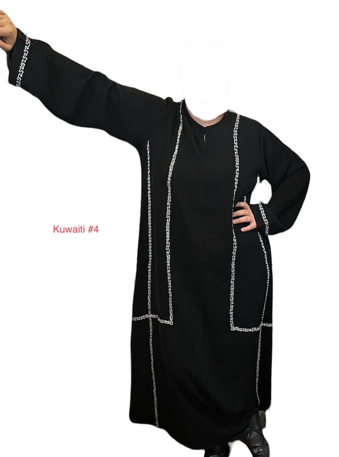 Black Kuwaiti Abayas Variants 1-16 Middle Eastern Boutique