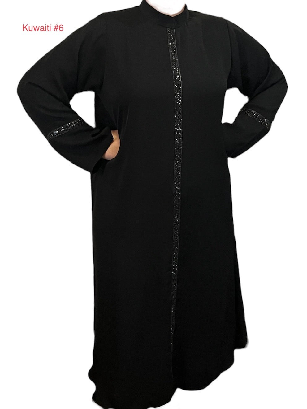 Black Kuwaiti Abayas Variants 1-16 Middle Eastern Boutique