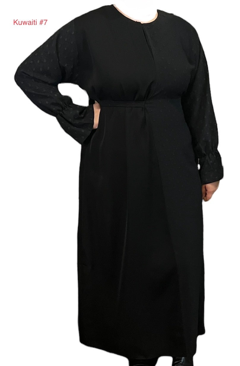 Black Kuwaiti Abayas Variants 1-16 Middle Eastern Boutique