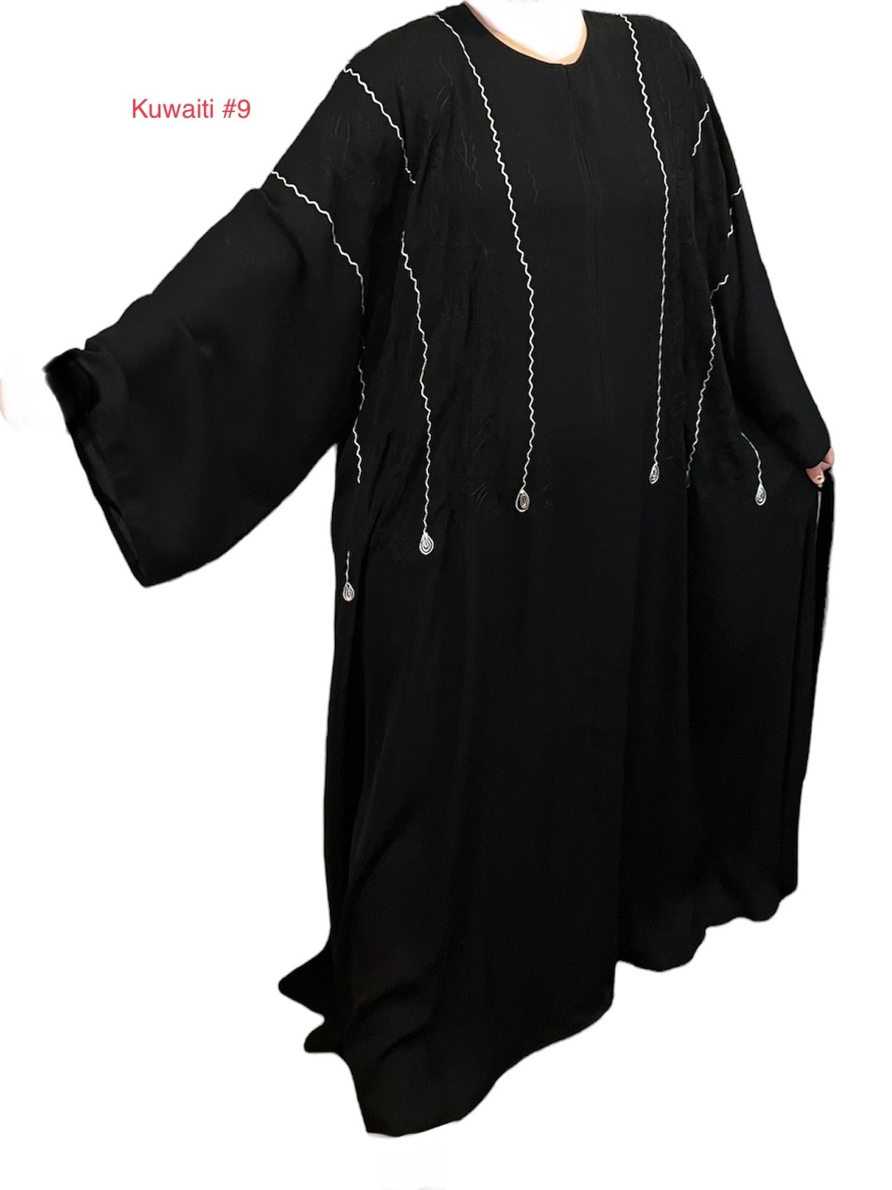 Black Kuwaiti Abayas Variants 1-16 Middle Eastern Boutique