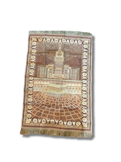 Prayer Bag for Muslim Easy to Carry, the bag has a prayer mat,  Style Mecca clock rug. Middle Eastern Boutique