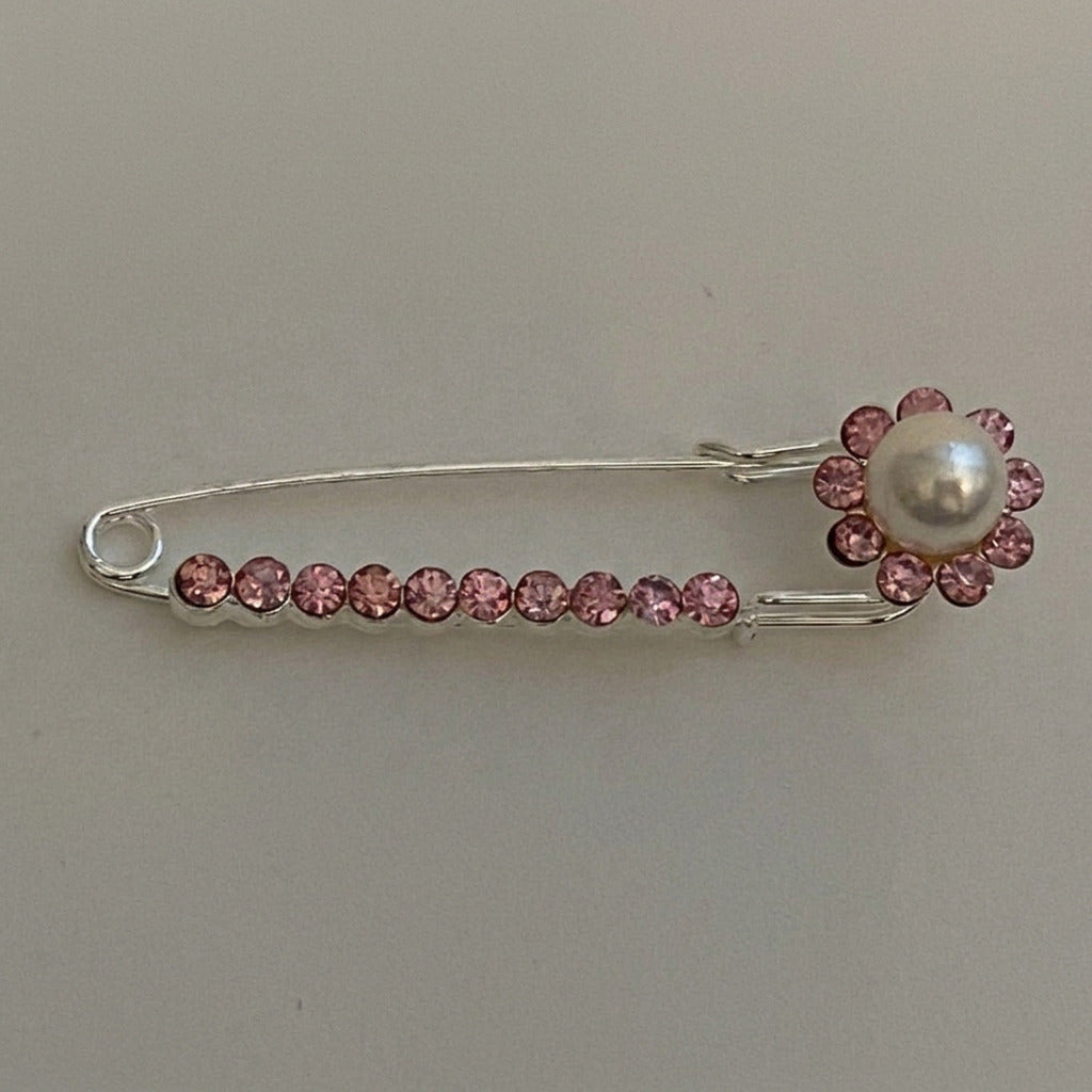 Pearl Circle Sparkle Pin Back Safety Pins Middle Eastern Boutique