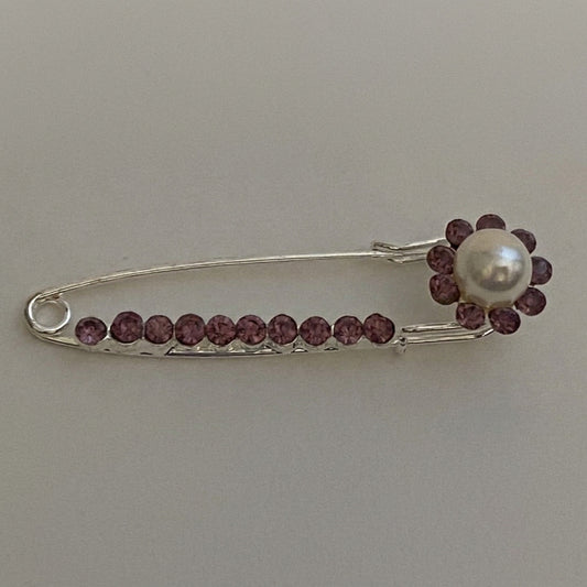 Pearl Circle Sparkle Pin Back Safety Pins Middle Eastern Boutique
