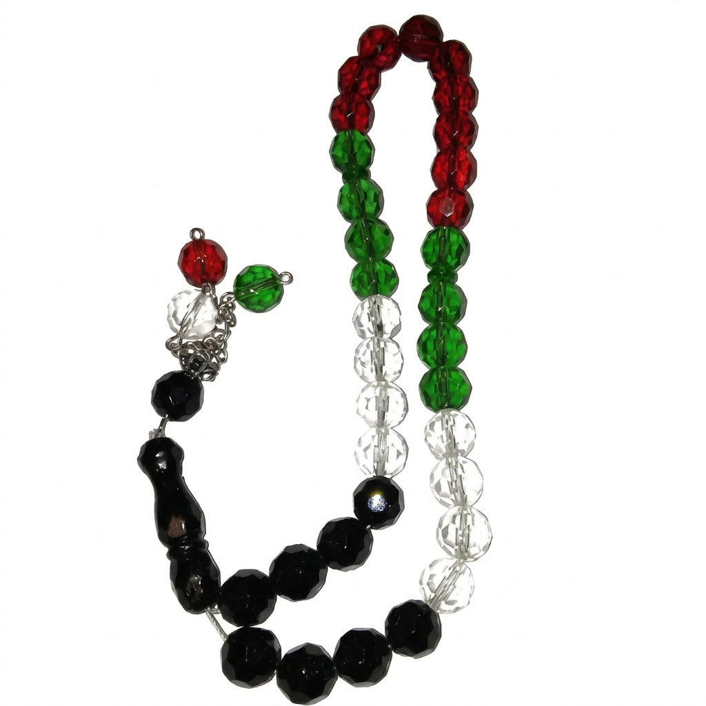 Tasbeeh with Palestine Flag Colors Middle Eastern Boutique