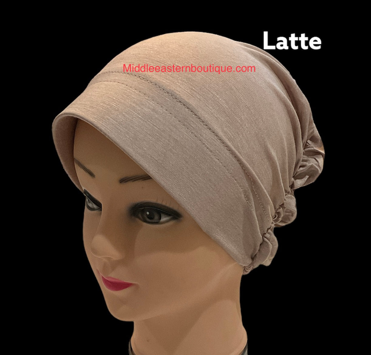 Turban Padded Under Scarf Cap / Full Bonnet cover , 100% Cotton, Hard Front Style Middle Eastern Boutique