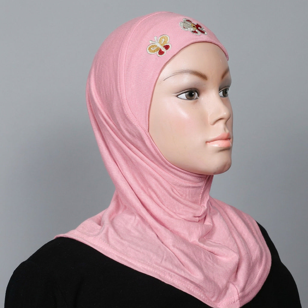 Girl's Hijab 1-Piece w/embroidery Middle Eastern Boutique