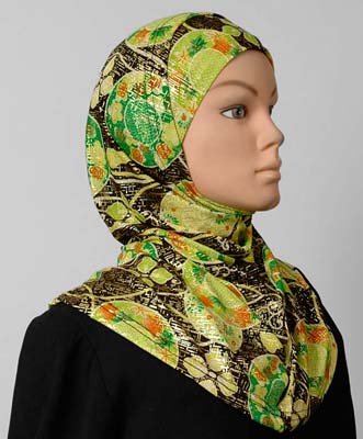 Two Piece Deluxe Fashion Print Hijab Middle Eastern Boutique