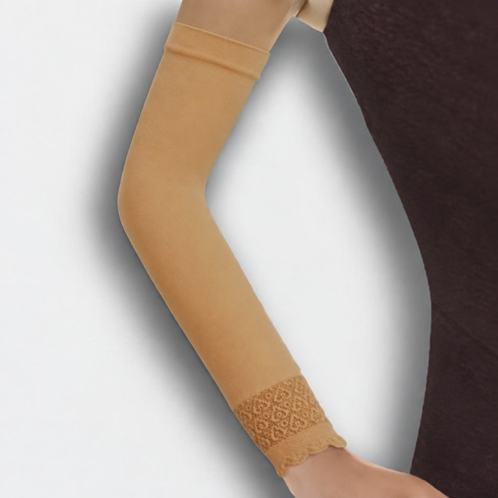 Poly Arm Sleeves with lace Middle Eastern Boutique