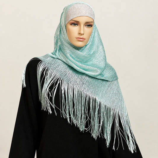 SHIMMERY LIGHT WEIGHT LONG MESH SCARF Middle Eastern Boutique