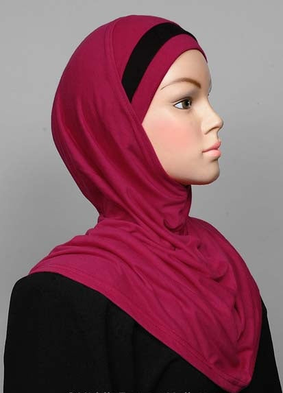 One-piece cotton headscarf with one ribbon on the head Middle Eastern Boutique