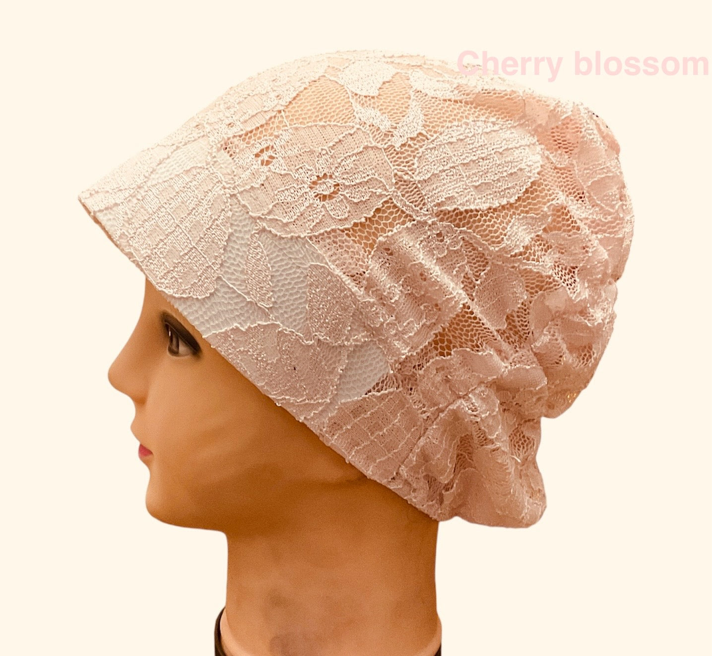 Lace Turban Padded Under Scarf Cap / Full Bonnet cover , Hard Front Style made in Kuwait