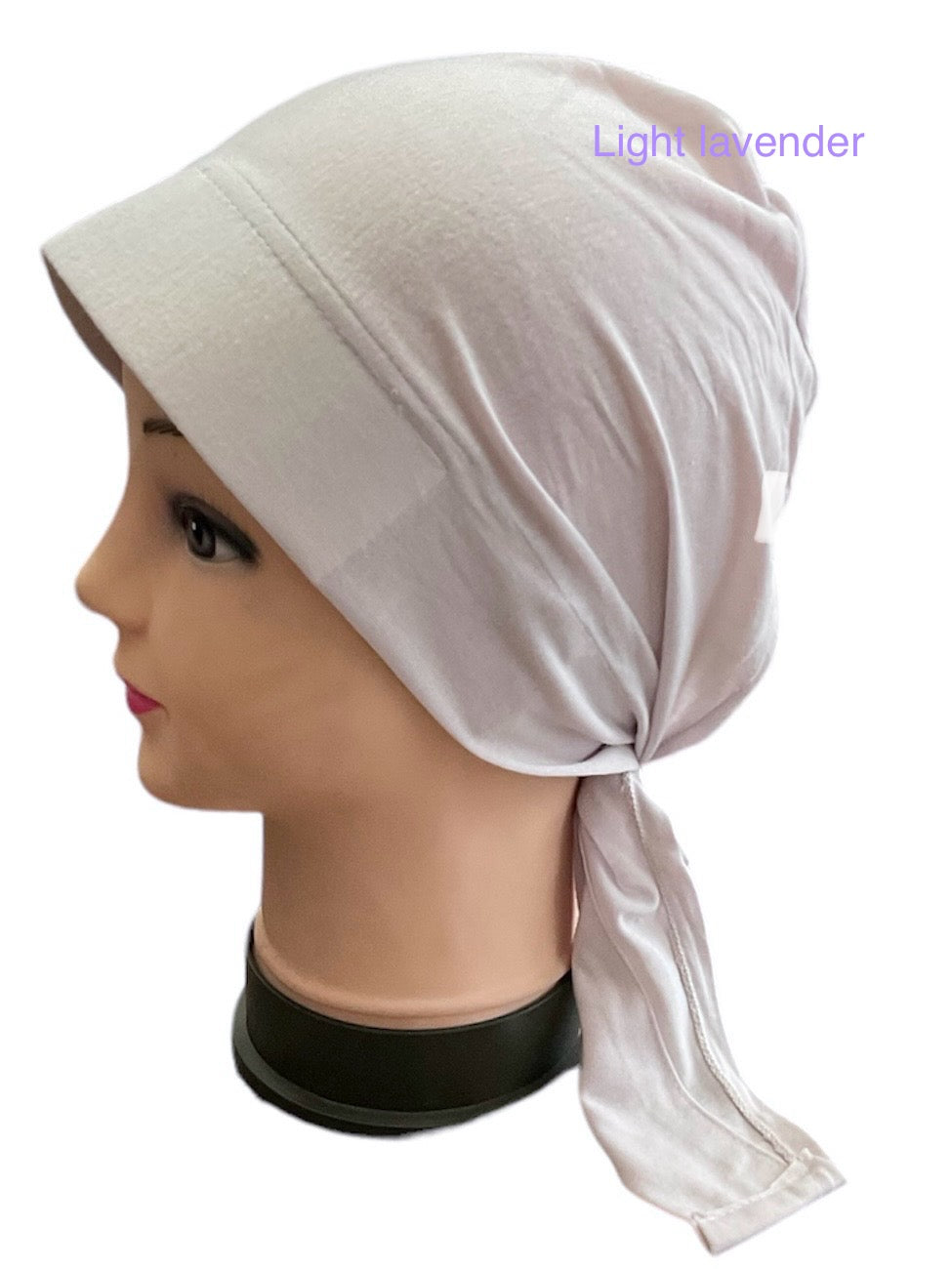 Turban Padded Under Scarf Cap with Tie in the Back / Bonnet cover , 100% Cotton, Hard Front Style made in Kuwait