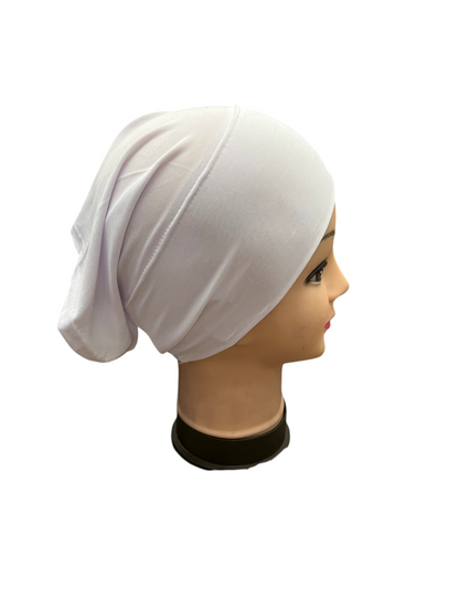 White Lycra Stretchy Tube Undercap Hijab Under Scarf