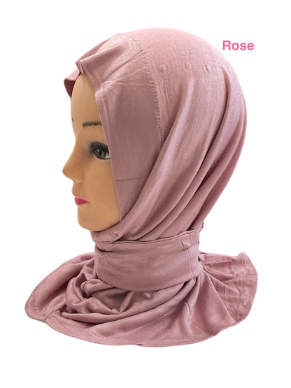 Kuwaiti tabaqia 1-Piece (one piece) very soft stetchable cotton Hijabs