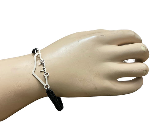 (Copy) Palestinian map bracelets - Palestine stainless steel with adjustable silk thread’s