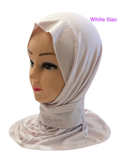 Kuwaiti tabaqia 1-Piece (one piece) very soft stetchable cotton Hijabs