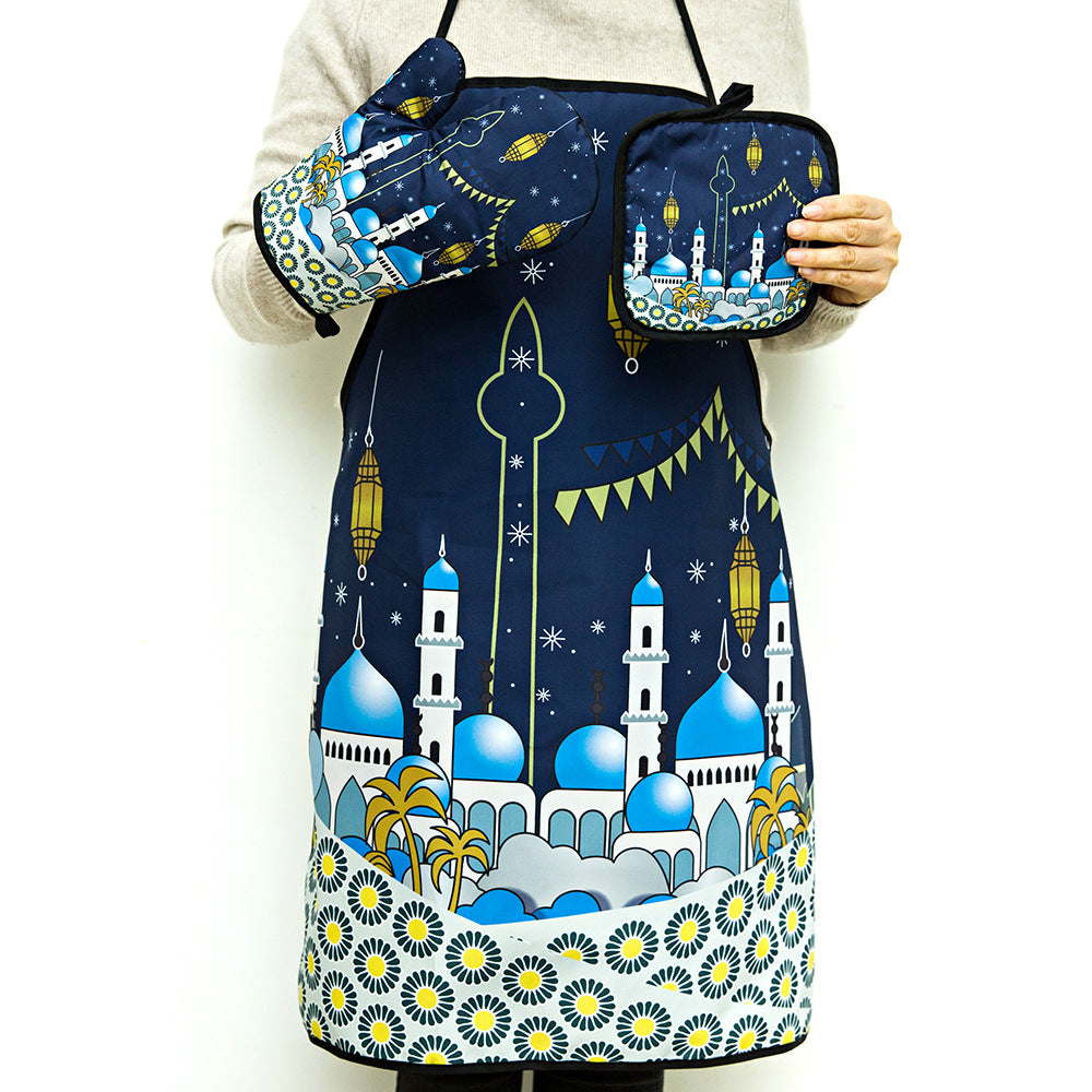 Kitchen Set: Apron, Oven Mitt and Pot Holder
