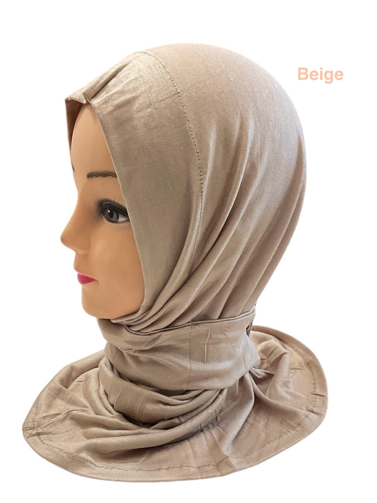 Kuwaiti tabaqia 1-Piece (one piece) very soft stetchable cotton Hijabs