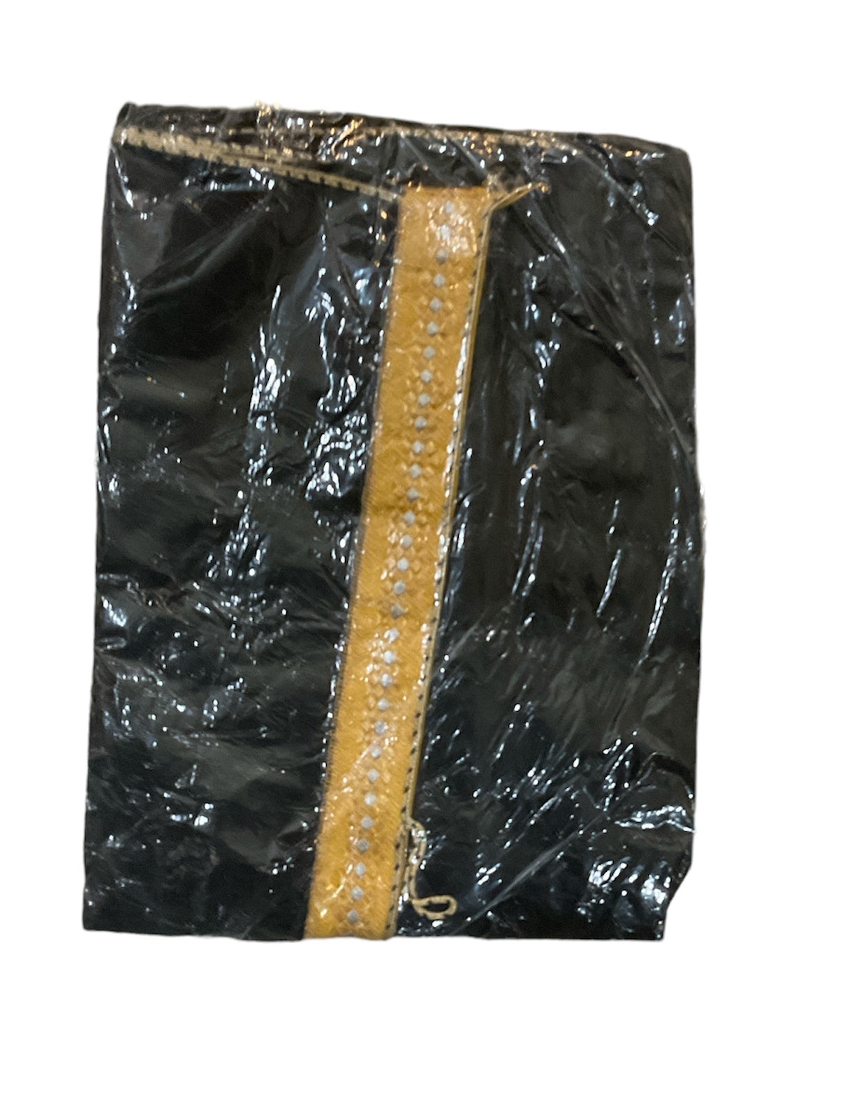 Traditional Black Arab Bisht Worn Over Thowb.