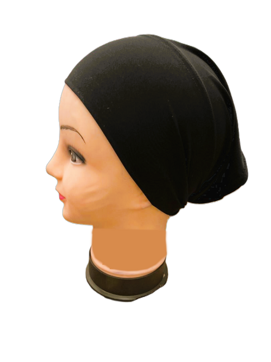 Black Lycra Stretchy Tube Undercap