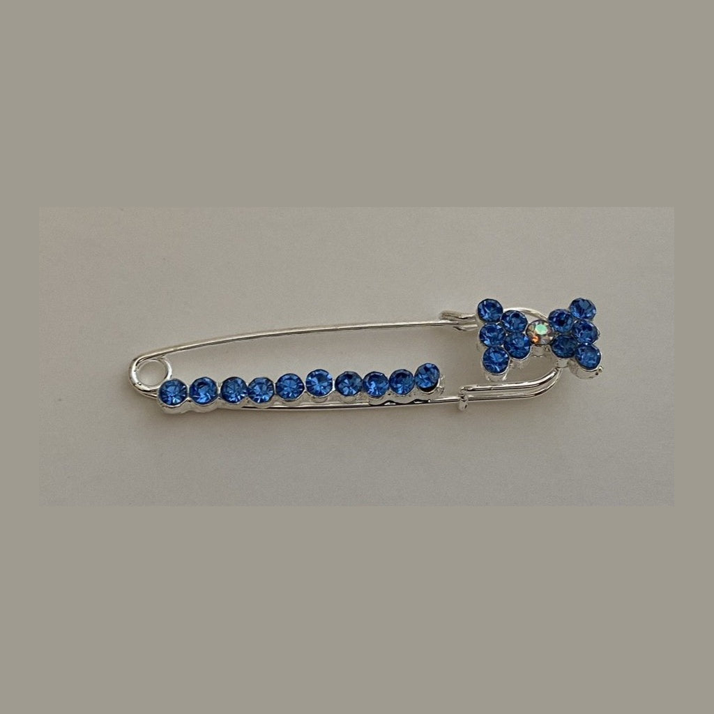 Bow Sparkle Pin Back Safety Pins
