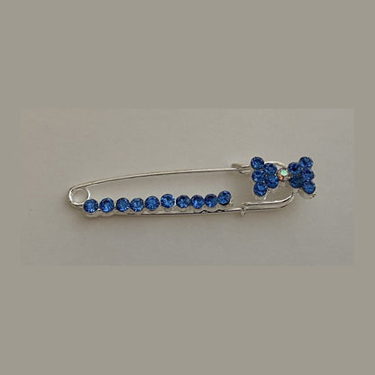 Bow Sparkle Pin Back Safety Pins