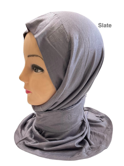 Kuwaiti tabaqia 1-Piece (one piece) very soft stetchable cotton Hijabs