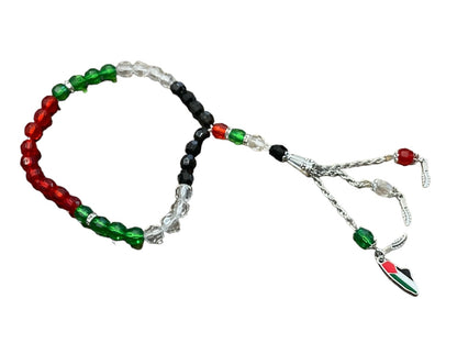 Tasbeeh with Palestine Flag Colors