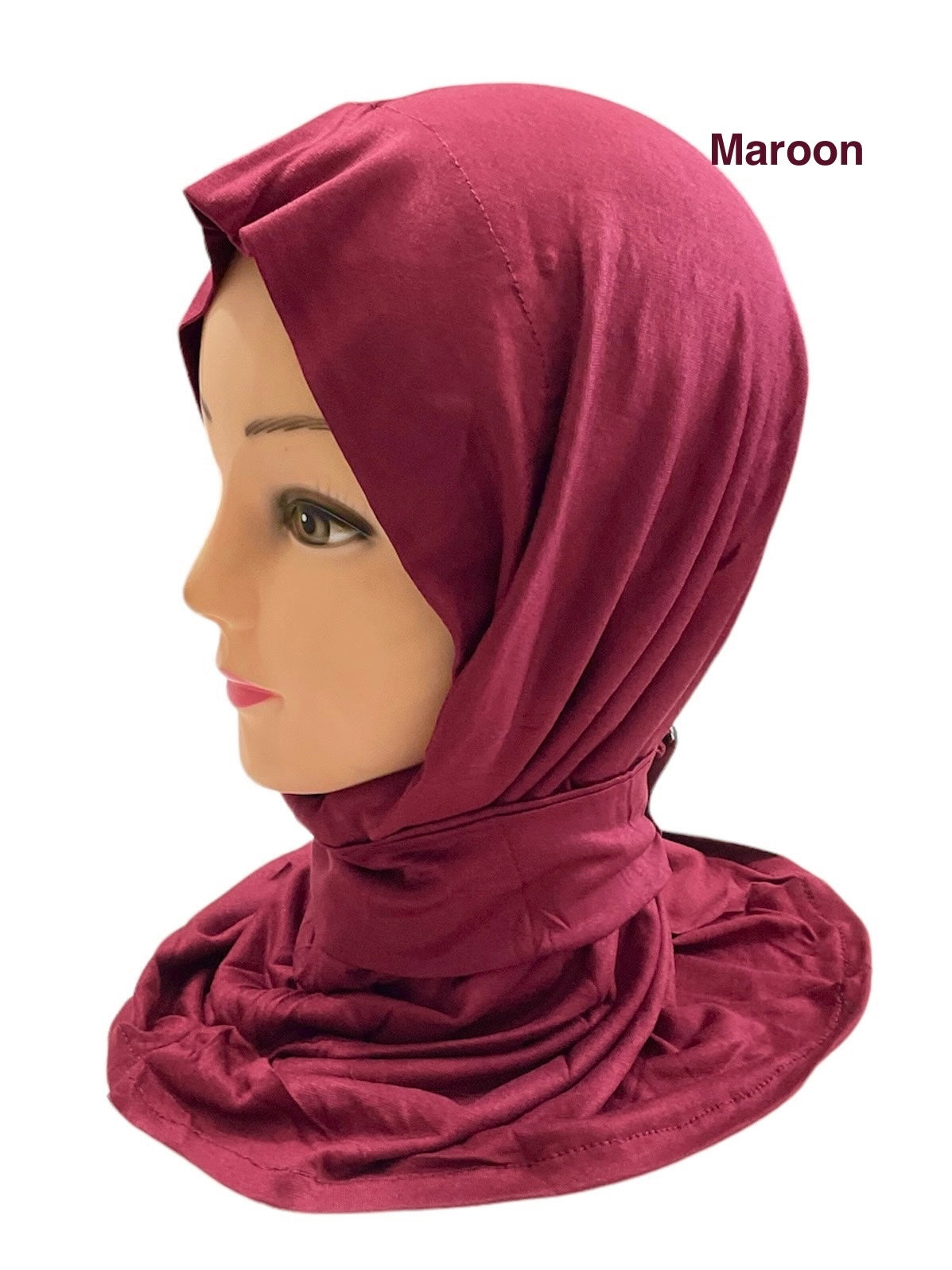 Kuwaiti tabaqia 1-Piece (one piece) very soft stetchable cotton Hijabs