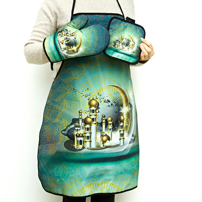 Kitchen Set: Apron, Oven Mitt and Pot Holder