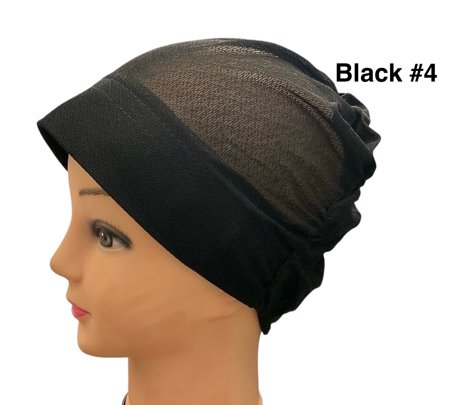 Lace Turban Padded Under Scarf Cap / Full Bonnet cover , Hard Front Style made in Kuwait