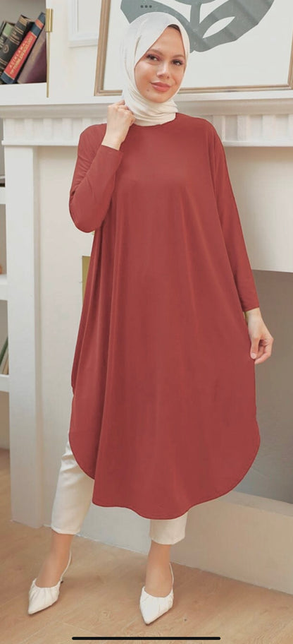 Turkish Stretchy Sporty short Abaya (Tunic) free size