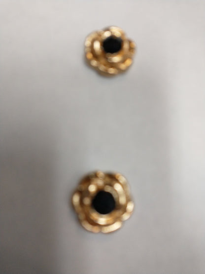 Gold and Black Flower Magnetic Pin for Hijab