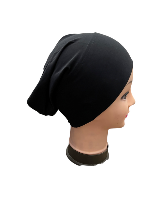 Black Lycra Stretchy Tube Undercap