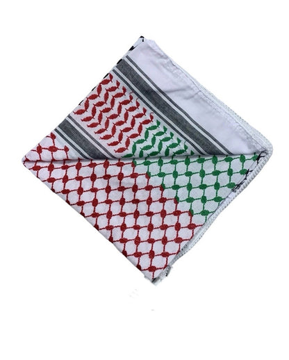 Black, Green, Red and White keffiyeh or Shemagh