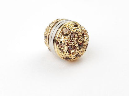 Metallic Crystals 1 Pin ,Hijab Magnetic Pin Round Magnetic Hijab Pins Buttons Multi Use Hijab Magnets for Women Scarf Knitwear Hats Lapel Safety, 12 Color Middle Eastern Boutique