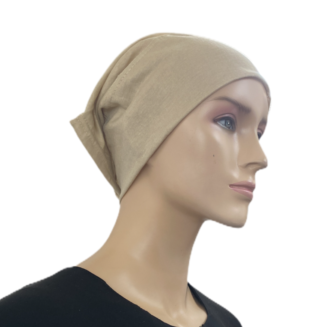 Bonnet tube sous hijab blanc