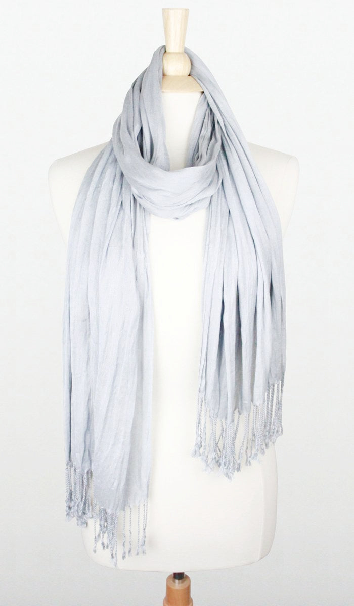 SOLID SCRUNCH SCARF COTTON SILK Middle Eastern Boutique