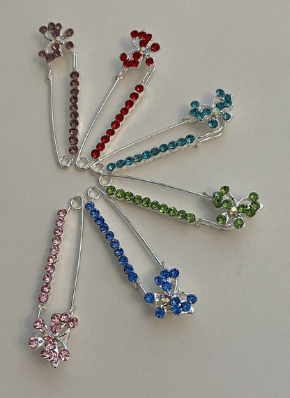 Butterfly Sparkle Pin Back Safety Pins Middle Eastern Boutique